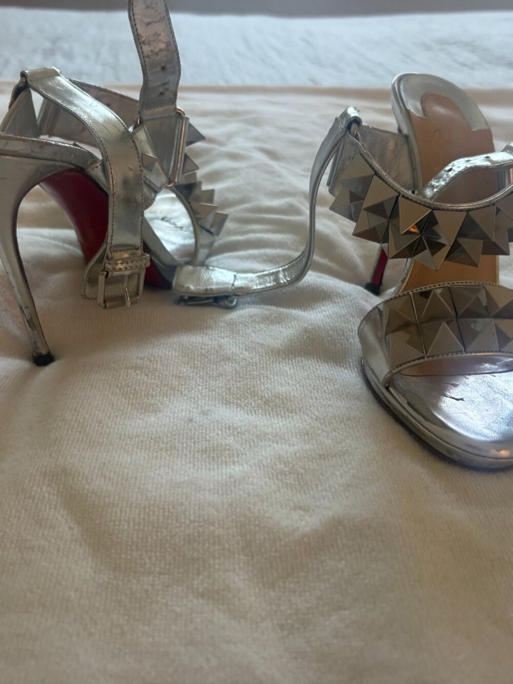 Christian Louboutin Miziggoo 120 Specchio Spike sandals, size 35.5. The heel nee